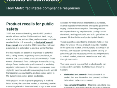 Navigating product recalls in cannabis