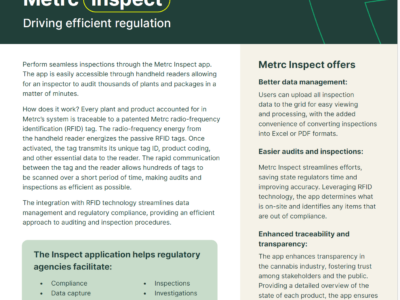 Metrc Inspect – Driving efficient regulation